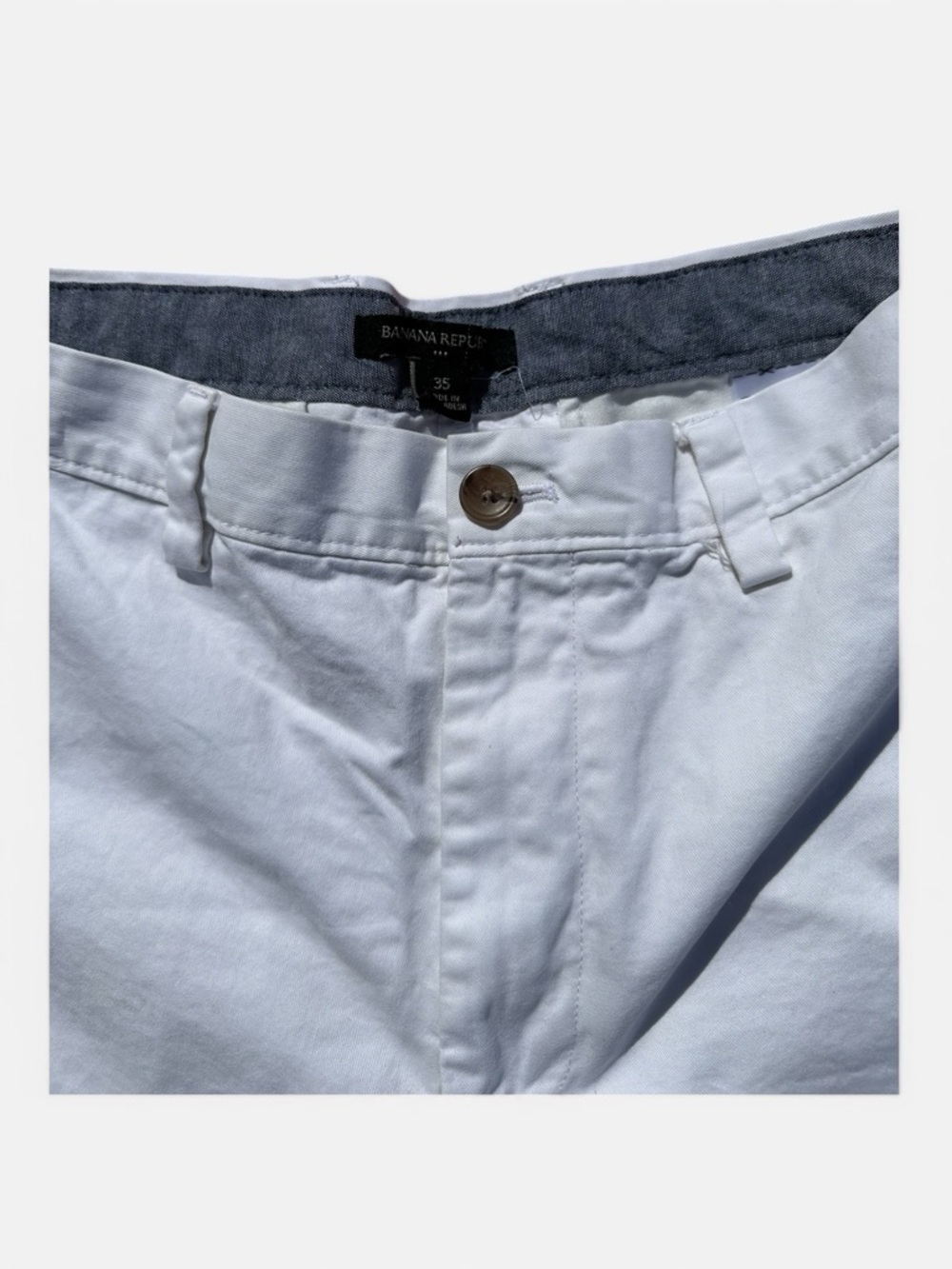 Banana Republic White‎ Men’s Flat Front Shorts